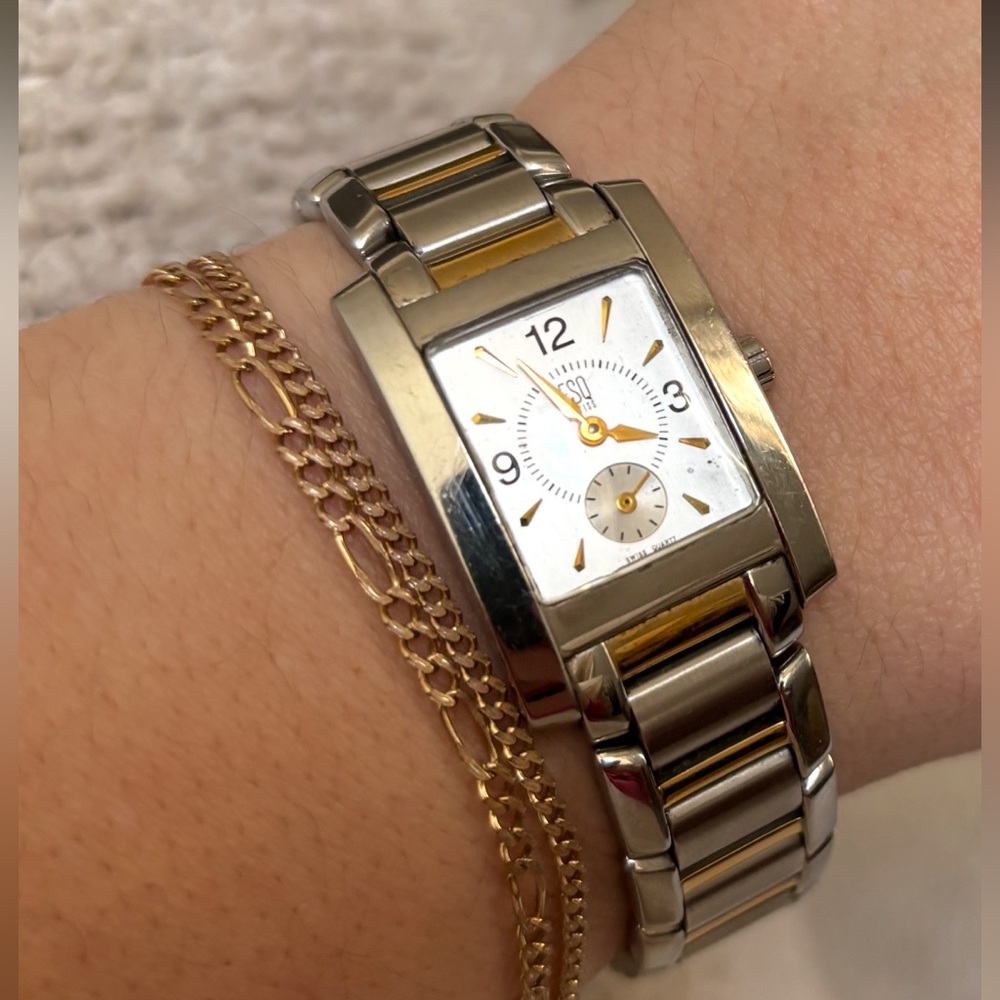Vintage Two-Tone Women’s Rectangular Watch